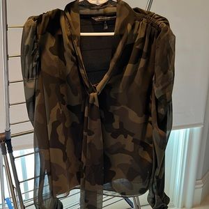 Camouflage print blouse